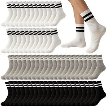 Cotton Cushion Crew Athletic Socks Wicking Breathable Sport Running Travel Casual Wear