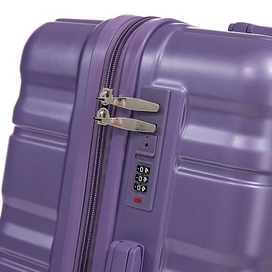 Pnronnc 3-Piece ABS Hardside Luggage Set with Spinner Wheels and Combination Lock