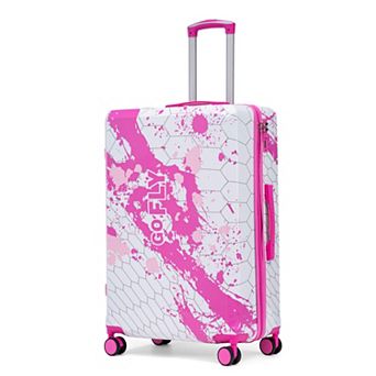 Pnronnc 28 Inch PC Spinner Wheel Luggage with Combination Lock and Printed Pattern
