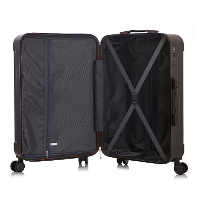 Pnronnc 3-Piece ABS Spinner Wheel Luggage Set with TSA Combination Lock and Telescopic Handle