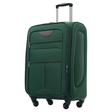 Pnronnc 3-Piece Expandable Softside Luggage Set with TSA Lock and Spinner Wheels