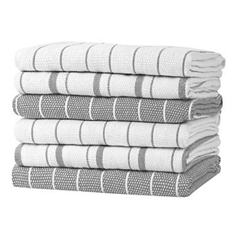 Cotton Dish Towels 15 Pack 14x25 Inch Super Absorbent Machine Washable Kitchen Cleaning Cloths