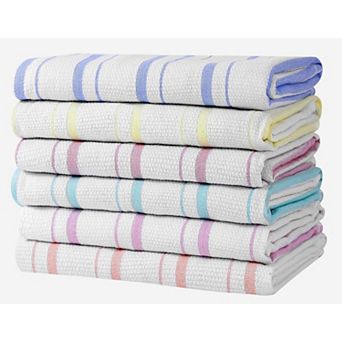 Cotton Dish Towels 15 Pack 14x25 Inch Super Absorbent Machine Washable Kitchen Cleaning Cloths