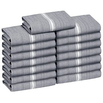 Cotton Dish Towels 15 Pack 14x25 Inch Super Absorbent Machine Washable Kitchen Cleaning Cloths