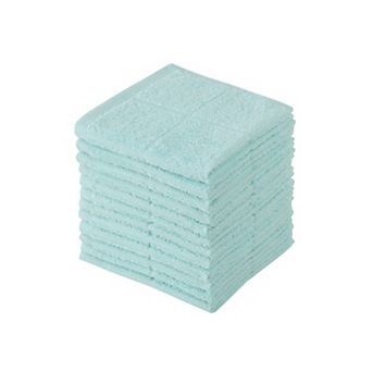 Blue Dish Cloths Kitchen Highly Absorbent Cotton Terry Rags 12 pc 11x11 Inches
