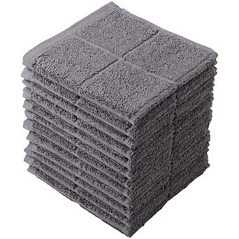Blue Dish Cloths Kitchen Highly Absorbent Cotton Terry Rags 12 pc 11x11 Inches
