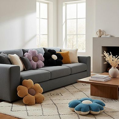 Flower Throw Pillow Cute Shaped Decorative Soft Cushion for Bed Couch Floor Seating