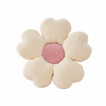 Flower Throw Pillow Cute Shaped Decorative Soft Cushion for Bed Couch Floor Seating