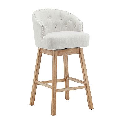 Christopher Knight Home 360-Degree Swivel Counter Stool with Button Tufting Set of 2