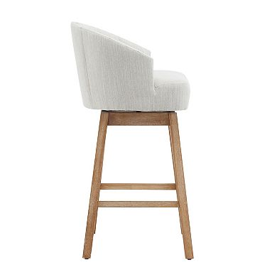 Christopher Knight Home 360-Degree Swivel Counter Stool with Button Tufting Set of 2
