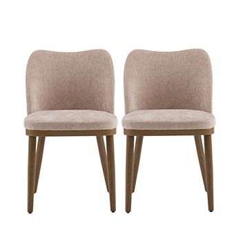 Christopher Knight Home Mid-Century Dining Chair with Curved Back & Solid Wood Frame Set of 2