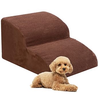 Dog Stairs for Small Dogs - High Density Foam Dog Ramp,21.7''x11.8''x16.1''
