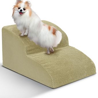 Dog Stairs for Small Dogs - High Density Foam Dog Ramp,21.7''x11.8''x16.1''