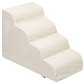 Dog Stairs for Small Dogs - High Density Foam Dog Ramp, 4 Step