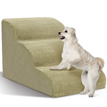 Dog Stairs for Small Dogs - High Density Foam Dog Ramp,23.6''x15.7''x15''