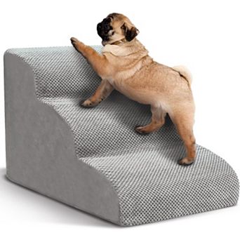 Dog Stairs for Small Dogs - High Density Foam Dog Ramp,23.6''x15.7''x15''