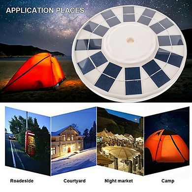 Solar Powered Flagpole Light - 144 LEDs 2000 Lumens with 12 Solar Panels, Weather Proof