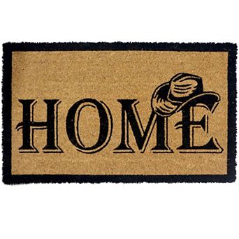 Gardenised Heavy Duty Coco Coir Doormat with Non Slip PVC Baking Embossed Home Design Coconut