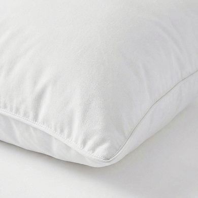 Elegant Comfort Goose Down Feather Cotton Shell Hotel Pillows - Set of 2