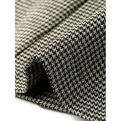 Women's Plus Size Blazer Double Breasted Plaid Work Office Suit Jacket Business Blazer Professional
