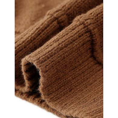 Women's Plus Size Sweater Cardigan Open Front Long Sleeve with Two Pockets Knit Fall Winter Cardigan