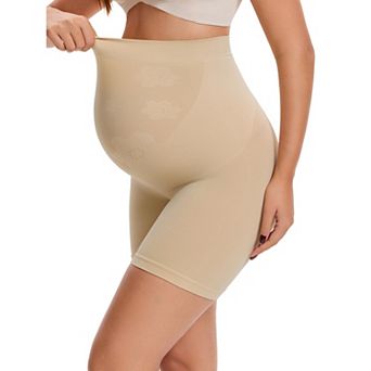 Maternity Seamless Shapewear Boyshorts High Waist Pregnancy Belly Support Underwear Mid Thigh Shorts