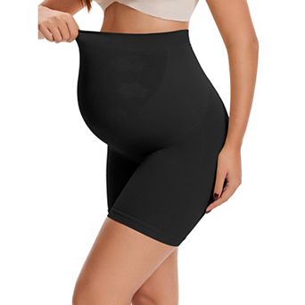 Maternity Seamless Shapewear Boyshorts High Waist Pregnancy Belly Support Underwear Mid Thigh Shorts