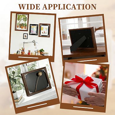 Shadow Box Frame, Wooden Display Case with Clear Glass Cover Shadow Box Picture Frame Display Case