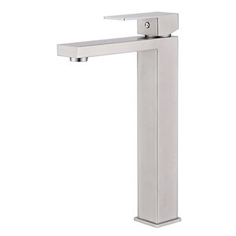 SUMERAIN Single Hole Bathroom Sink Faucet Stainless Steel Lavatory Faucet Single Handle Water-Saving