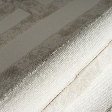 Abani Neutral NTL220A Stripe Abstract Cream Beige Rug