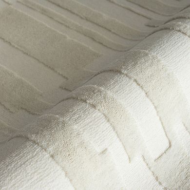Abani Neutral NTL180A Cream Tone-on-Tone Linear Textured Rug