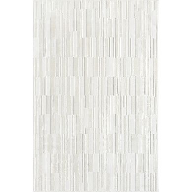 Abani Neutral NTL180A Cream Tone-on-Tone Linear Textured Rug