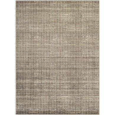 Abani Rugs Austin AUS100A Modern Brown Micro Grid Pattern Minimalist Area Rug