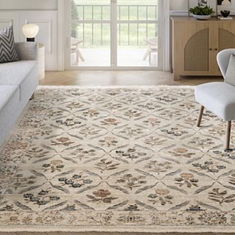 Abani Rugs Alara ALA110A Traditional Cream Vintage Floral Area Rug
