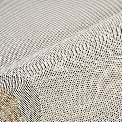 Abani Rugs MAR100A Marlene Shaped Wavy Border Blue Beige Indoor/Outdoor Area Rug