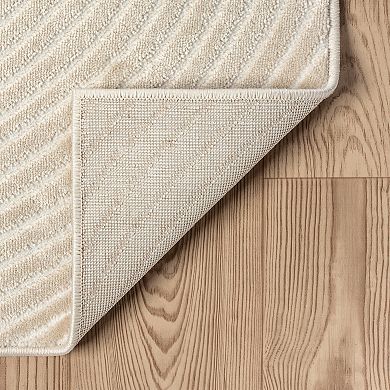 Abani Neutral NTL130B Beige Zen Reiki Circles Area rug