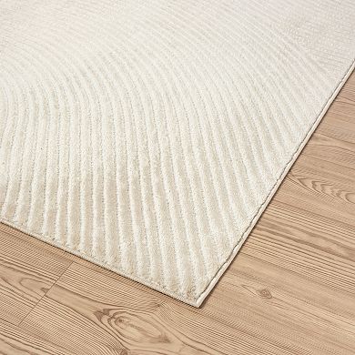 Abani Neutral NTL130B Beige Zen Reiki Circles Area rug
