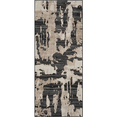 Abani Rugs Terra TER170A Beige Black Abstract Pattern Area Rug