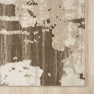 Abani Rugs Terra TER170B Brown Cream Abstract Pattern Area Rug