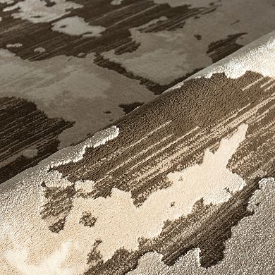 Abani Rugs Terra TER170B Brown Cream Abstract Pattern Area Rug