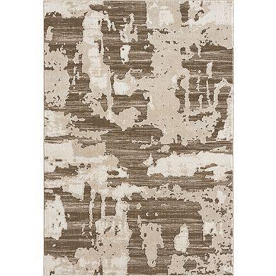Abani Rugs Terra TER170B Brown Cream Abstract Pattern Area Rug