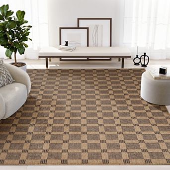 Abani Rugs Sage SAG140A Checkered Pattern Indoor/Outdoor Area Rug