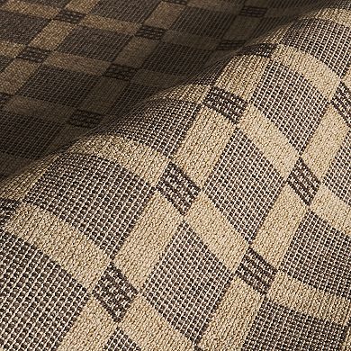 Abani Rugs Sage SAG140A Checkered Pattern Indoor/Outdoor Area Rug