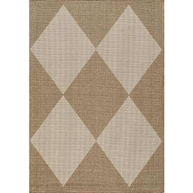 Abani Rugs Sage SAG110A Diamond Checkerboard Indoor/Outdoor Area Rug