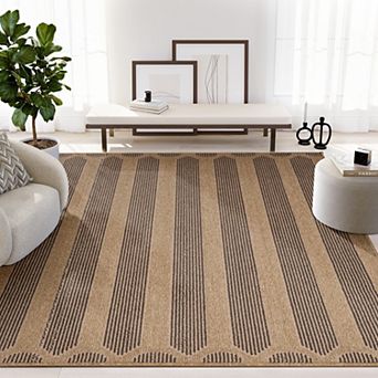 Abani Rugs Sage SAG130A Vertical Stripe Indoor/Outdoor Area Rug