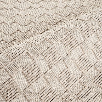 Abani Rugs LUC150B Grid Loop Texture Beige Area Rug