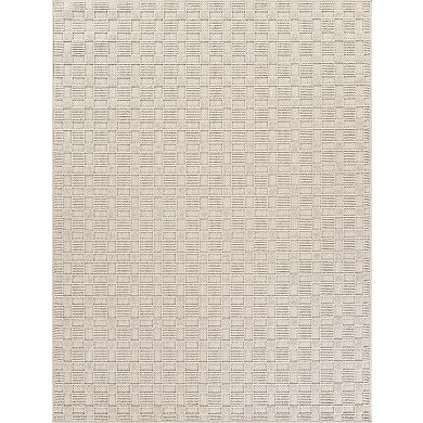 Abani Rugs LUC150B Grid Loop Texture Beige Area Rug