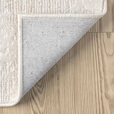 Abani Rugs Ivy IVY140A Beige Cream Green Graffiti Area Rug