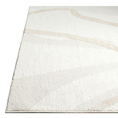 Abani Rugs Nomad Collection NOM120A Cream Beige Abstract Area Rug