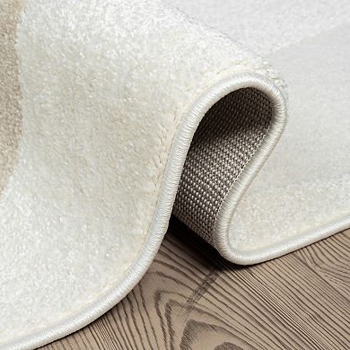 Abani Rugs Nomad Collection NOM120A Cream Beige Abstract Area Rug